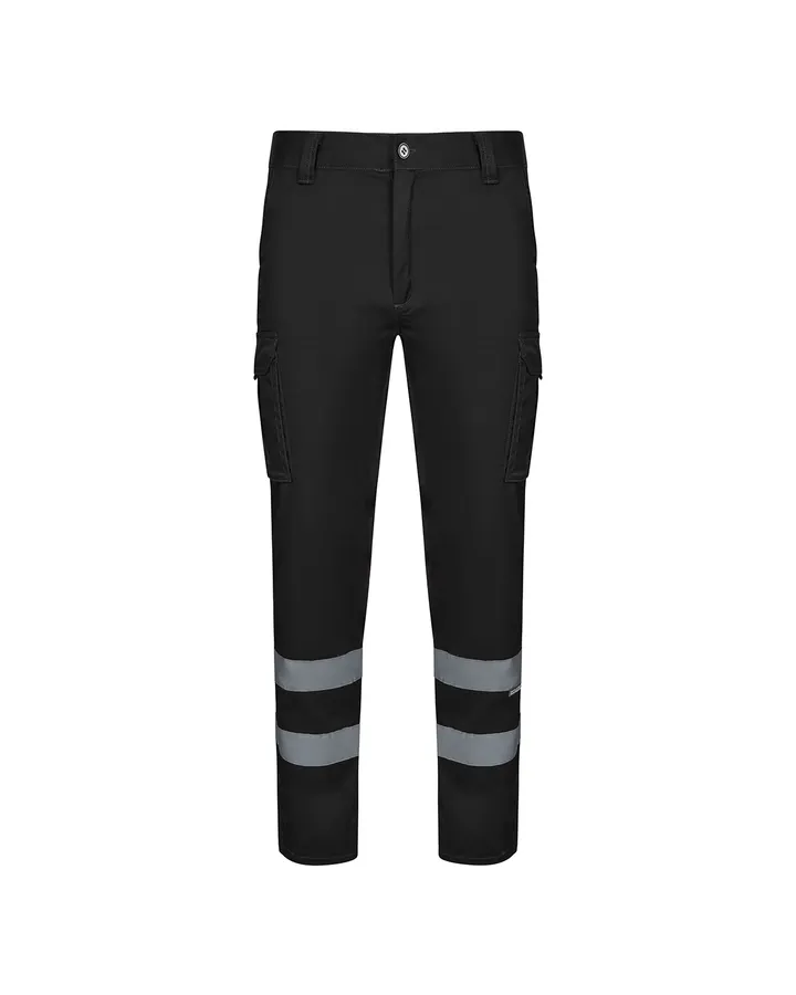 Pantalon stretch multipoches avec bandes