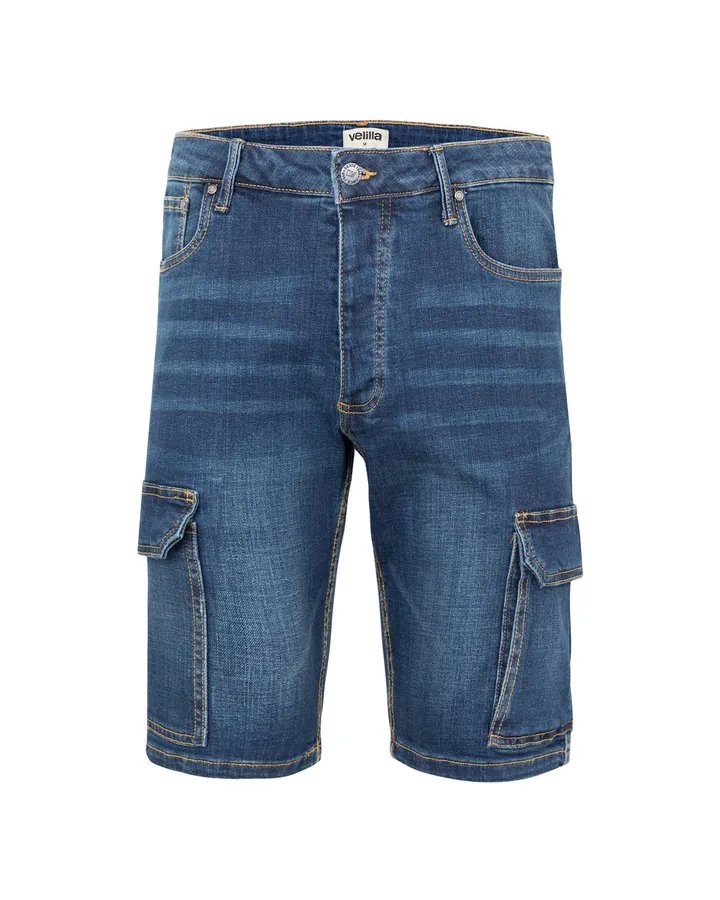 Bermuda denim stretch multipoches