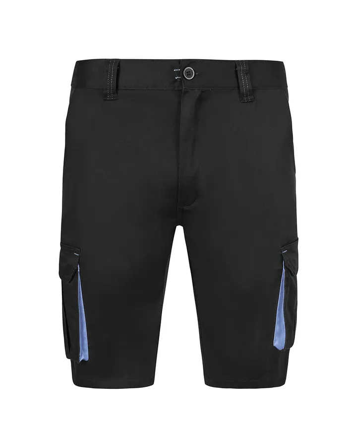 Bermuda stretch bicolore multipoches