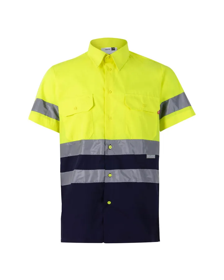 Chemise bicolore à manches courtes Haute Visibilité