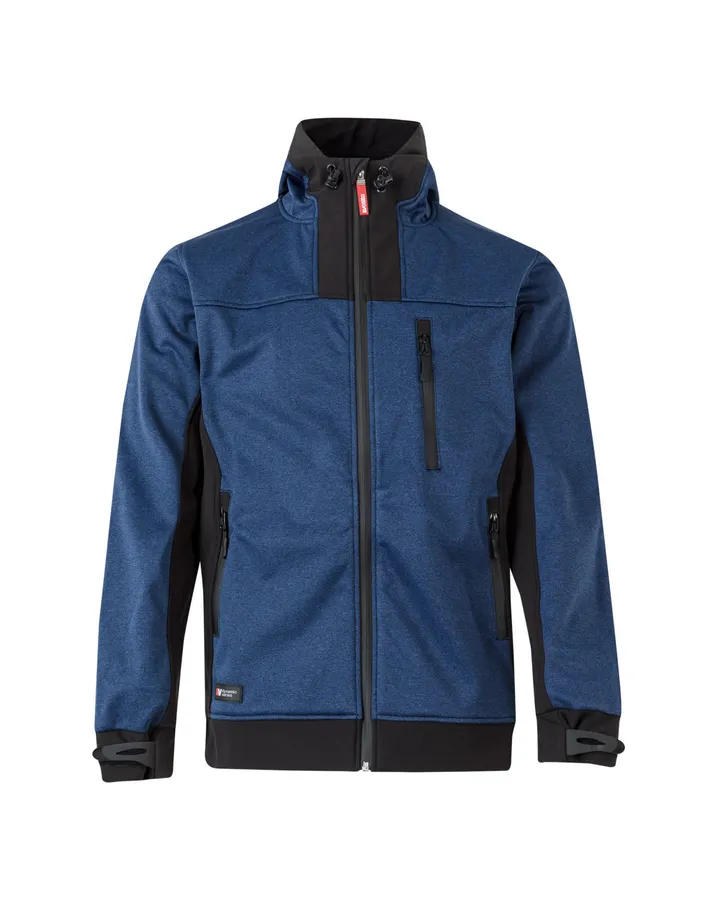 Blouson soft shell bicolore avec capuche