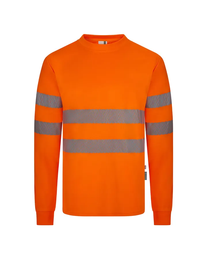 T-shirt polyester recyclé à manches longues, avec bande segmentée
