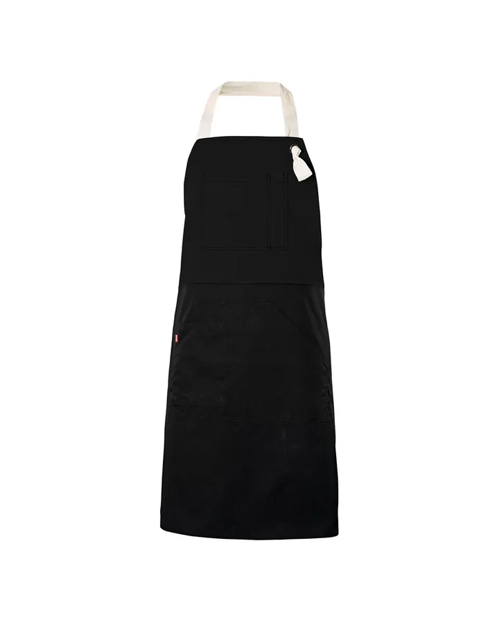 Tablier à bavette bicolore
