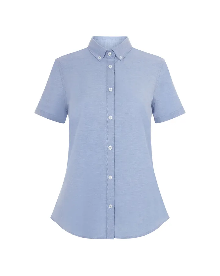 Chemise oxford stretch manches courtes femme