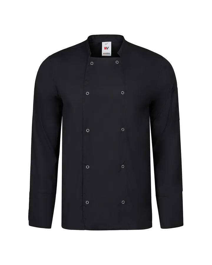 Veste de cuisine manches longues avec boutons pression