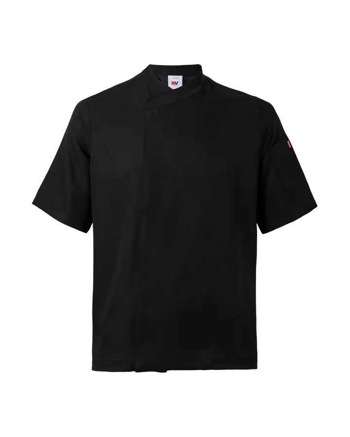 Veste de cuisine en microfibre avec dos Coolmax® à manches courtes