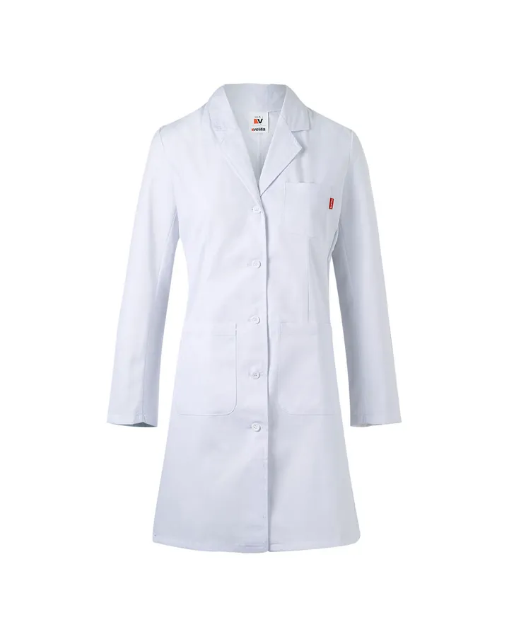 Blouse médicale demi-cintrée manches longues femme